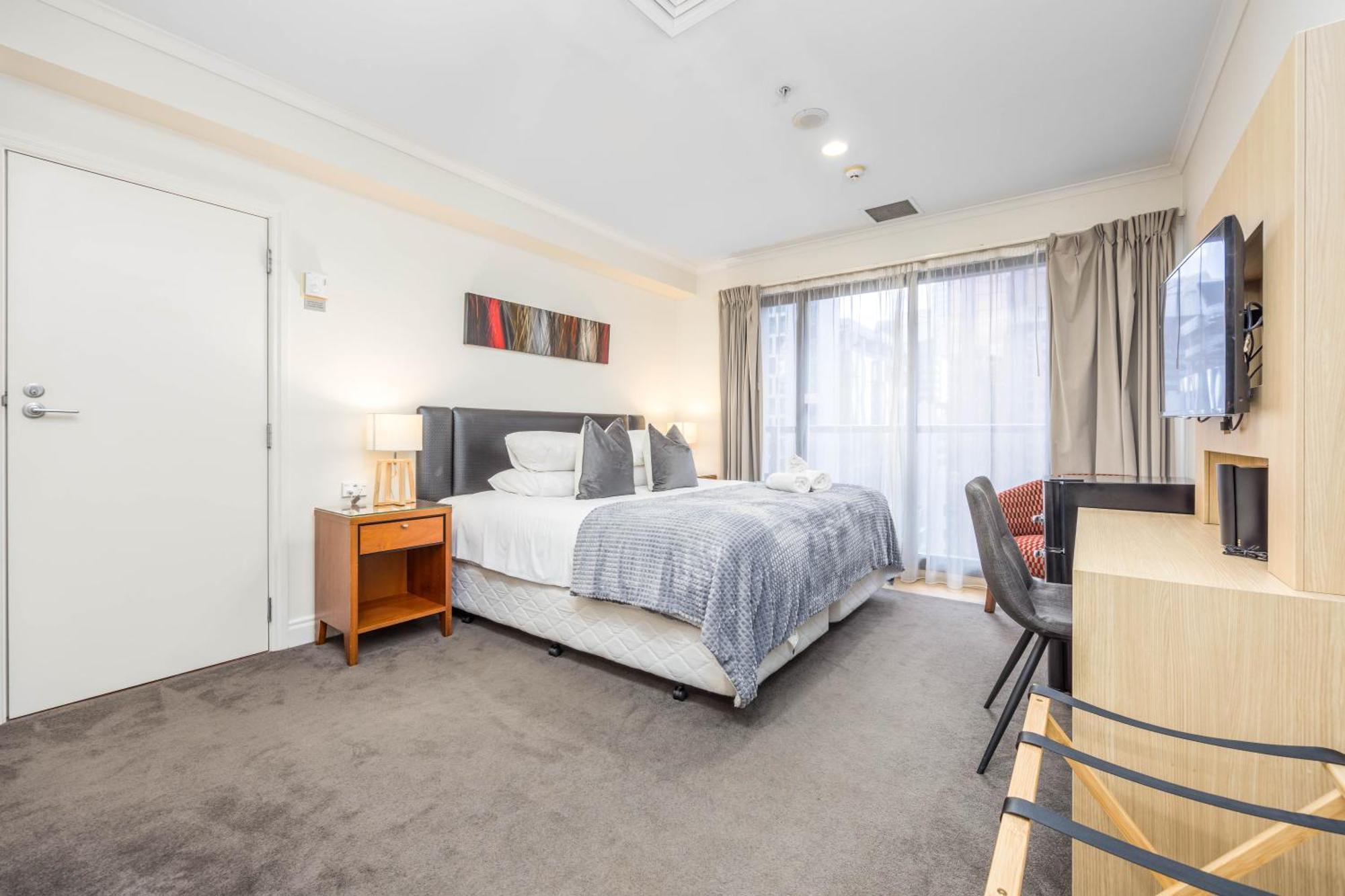 Highrise Studio Apartment W/ Ac, Pool & Gym In Auckland Cbd Zewnętrze zdjęcie